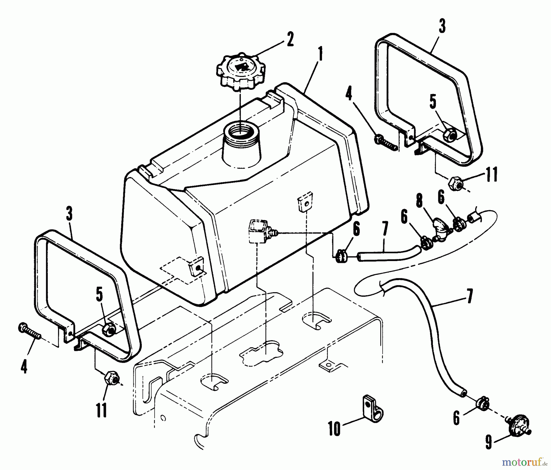 Snapper Rasenmäher für Großflächen PPU140R - Snapper Wide-Area Walk-Behind Mower, 14 HP, Mid-Size Gear Drive, Series 0 Fuel Tank Assembly