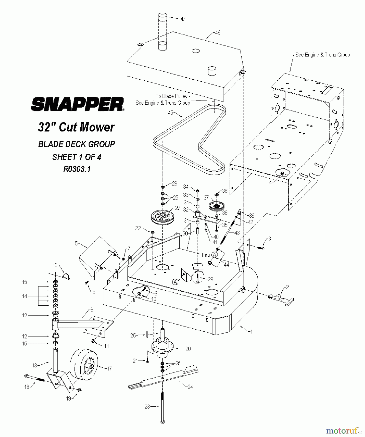 Snapper Rasenmäher für Großflächen SGV13320KW - Snapper 32