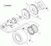 Snapper SPP140KH - Wide-Area Walk-Behind Mower, 14 HP, Gear Drive, Pistol Grip, Series 0 Ersatzteile Traction, Rear Wheel Assembly