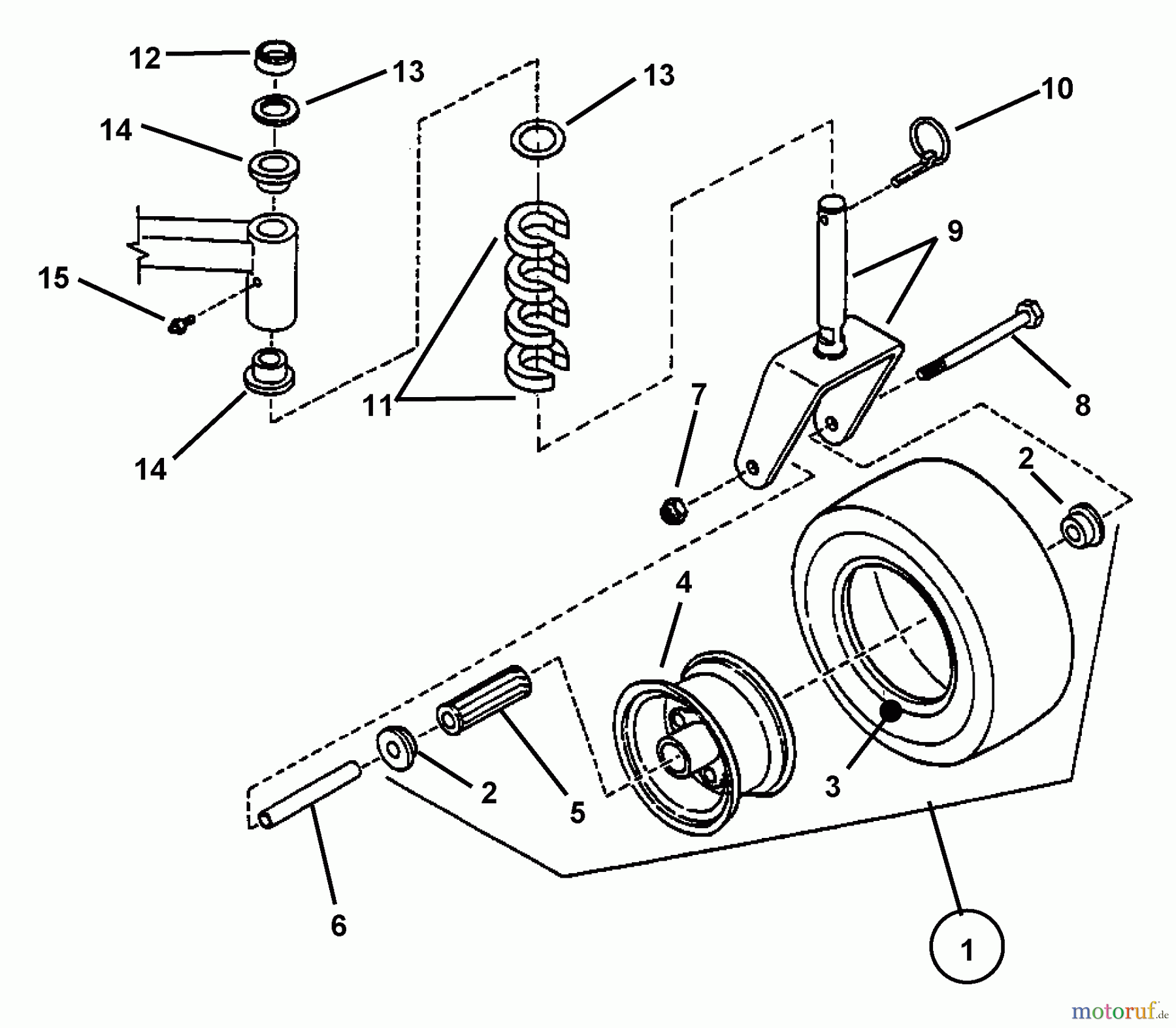 Snapper Rasenmäher für Großflächen SPLH180KHE (80901) - Snapper Wide-Area Walk-Behind Mower, 18 HP, Hydro Drive, Loop Handle, Series 0 Caster, Wheel & Tire Assembly