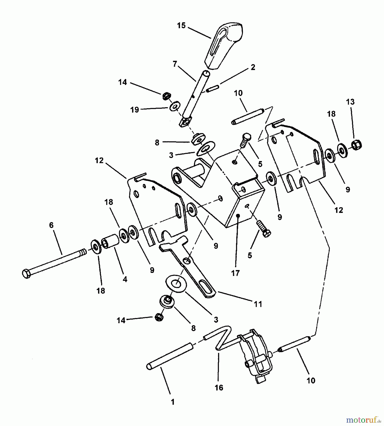 Snapper Rasenmäher für Großflächen SPLH221KHE (84398) - Snapper Wide-Area Walk-Behind Mower, 22 HP, Hydro Drive, Loop Handle, Series 1 TRACKING CONTROL ASSEMBLY