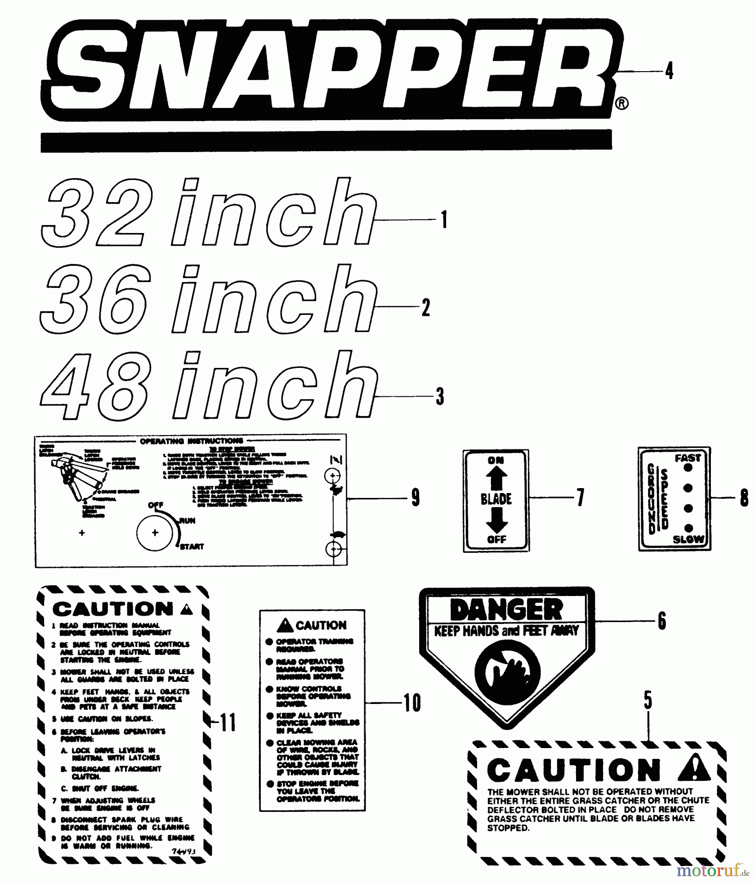 Snapper Rasenmäher für Großflächen W361252KW - Snapper 36
