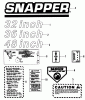 Snapper W36142BV - 36" Walk-Behind Mower, 14 HP, Variable Belt Drive, Commercial Lawn & Turf Series 2 Ersatzteile 32, 36, 48 Decal Kit For Model Year 1990 P/N 60952