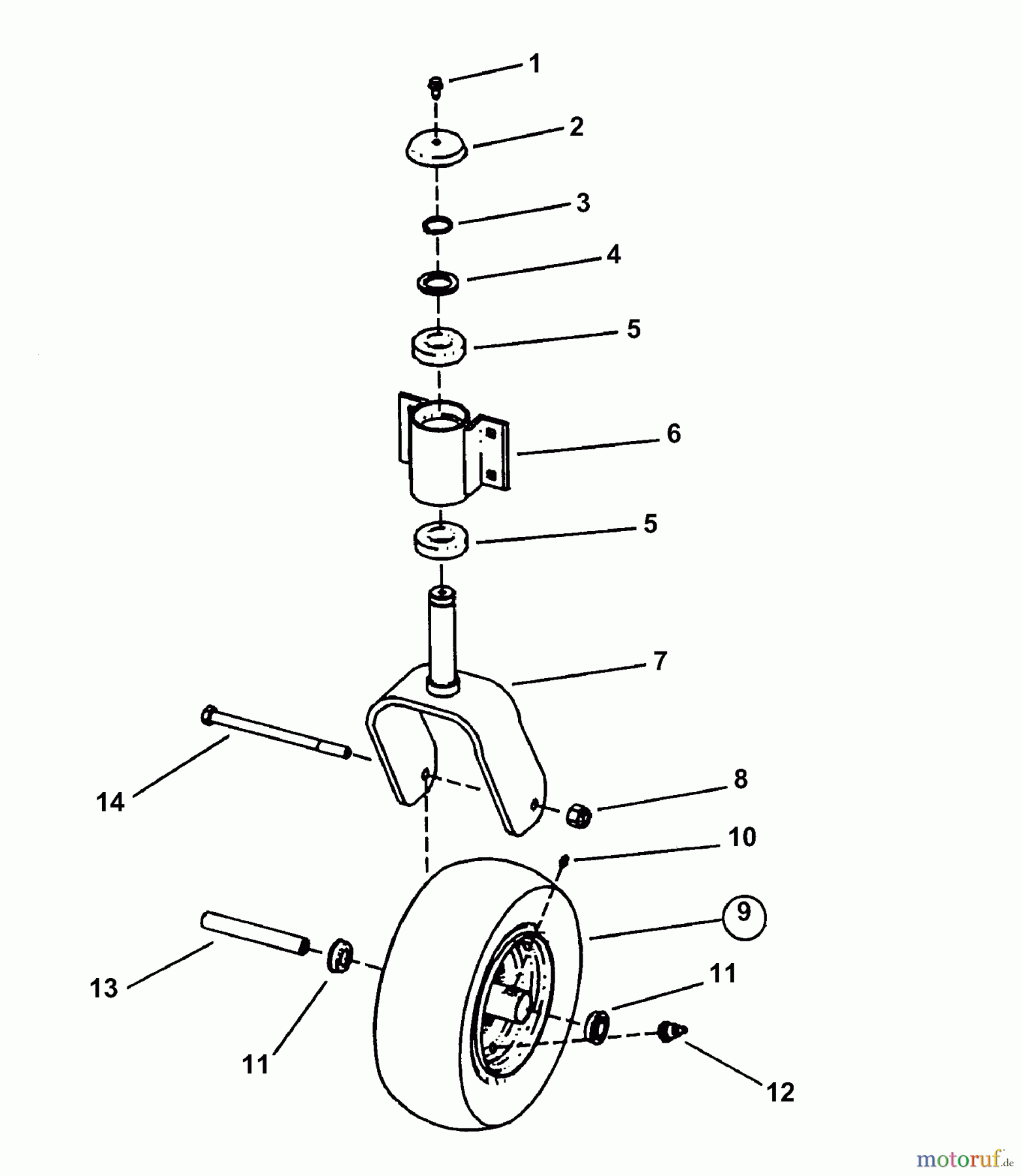  Snapper Nullwendekreismäher, Zero-Turn ZM2500KH (82518) - Snapper 25 HP Zero-Turn Mower, Kohler, Mid Mount, Z-Rider Series 0 Caster Wheel Assembly