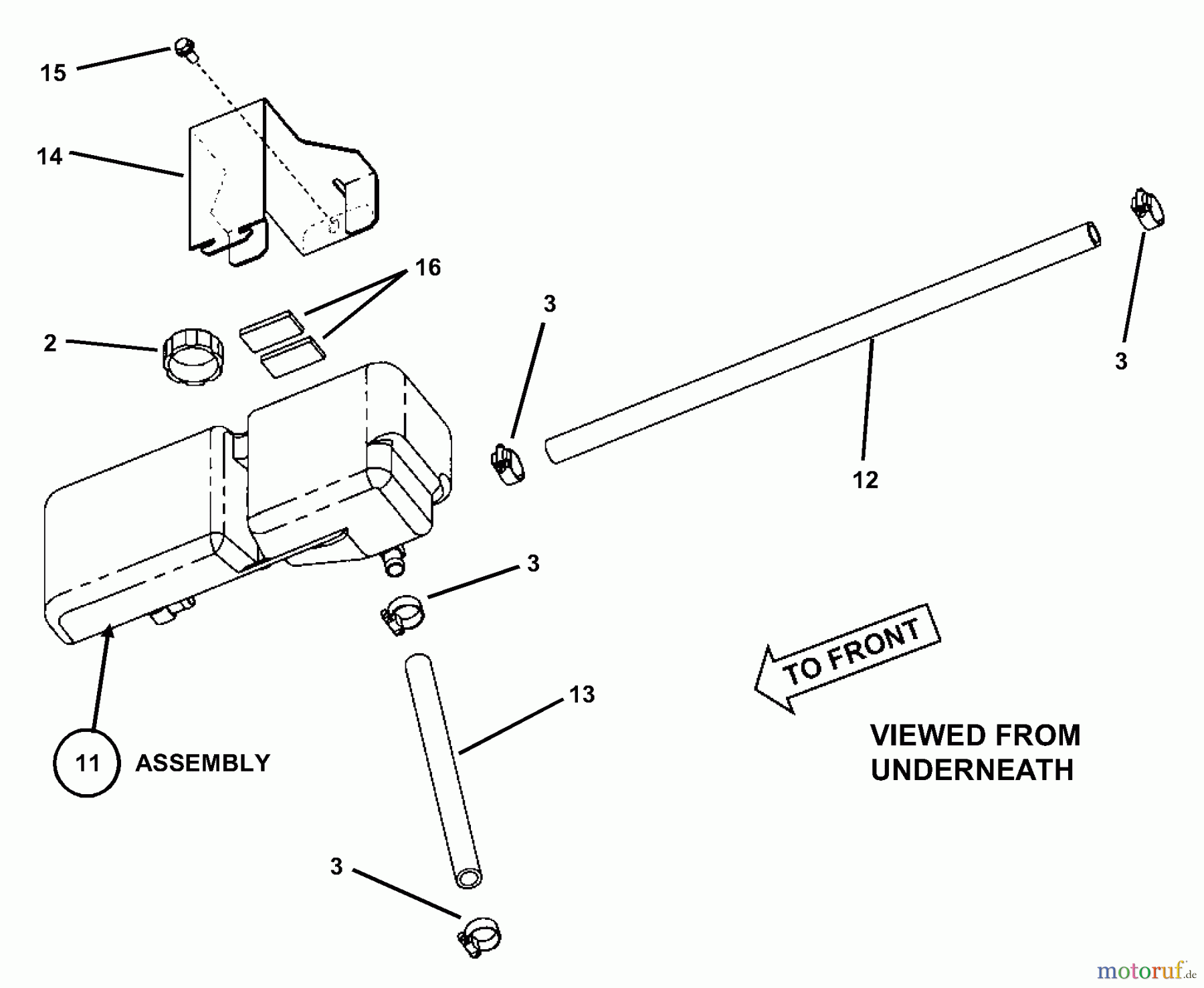 Snapper Nullwendekreismäher, Zero-Turn ZM2200KH (82473) - Snapper 22 HP Zero-Turn Mower, Kohler, Mid Mount, Z-Rider Series 0 Hydro Reservoir Assembly (Right Hand)