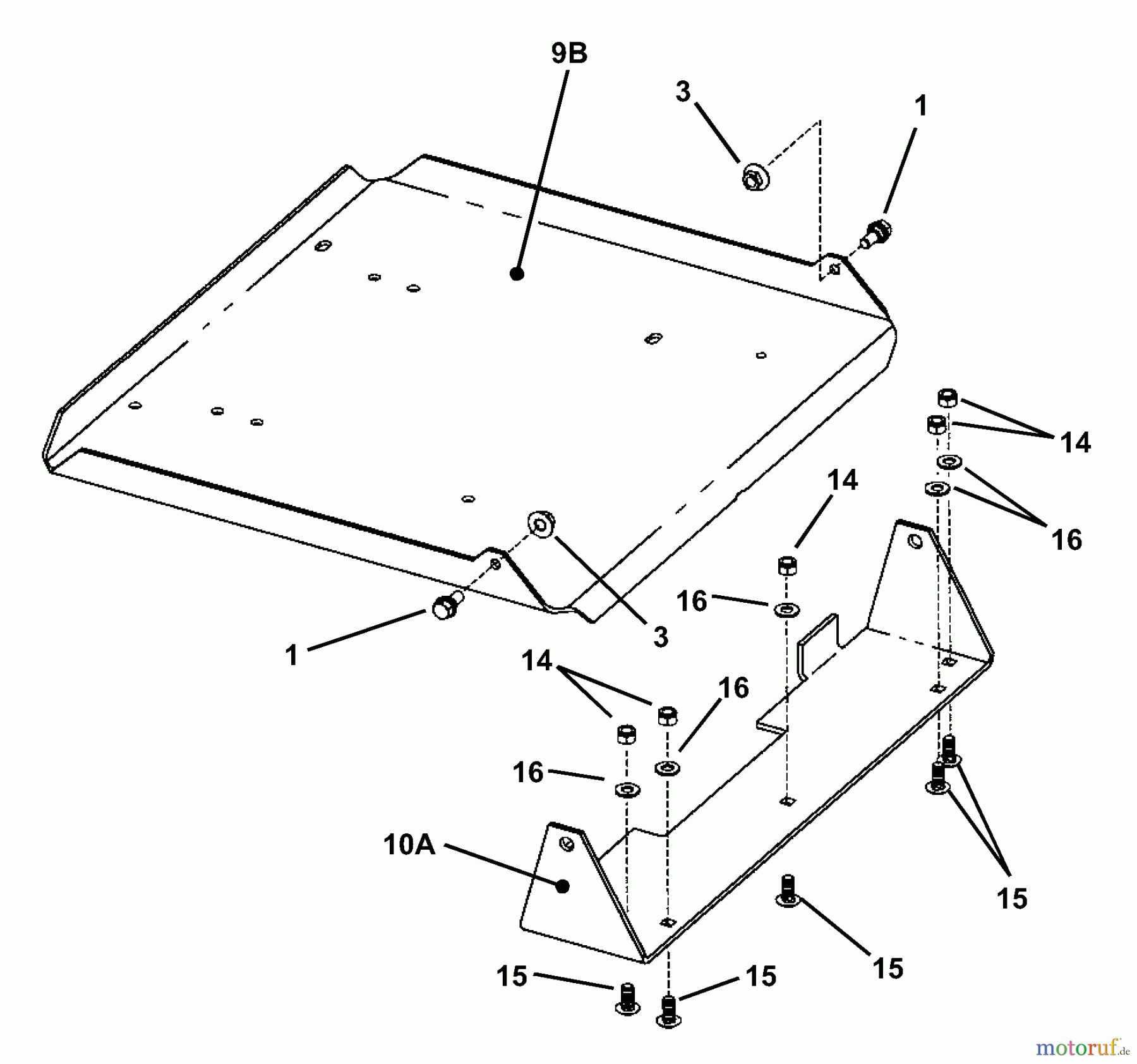 Snapper Nullwendekreismäher, Zero-Turn ZMT2500KH (84414) - Snapper 25 HP Zero-Turn Mower, Kohler, Twin Stick, Mid Mount, Z-Rider Series 0 Seat Support Assembly (Part 2)