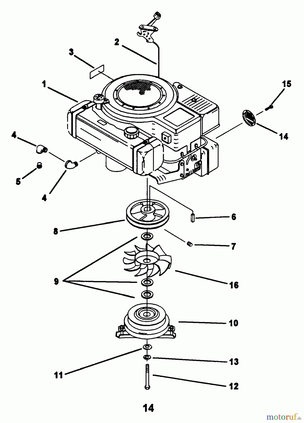 Snapper Nullwendekreismäher, Zero-Turn Z1203B (80461) - Snapper 12 HP Zero-Turn Mower, Hydro Drive, ZTR Series 3 12 H.P. Engine Assembly
