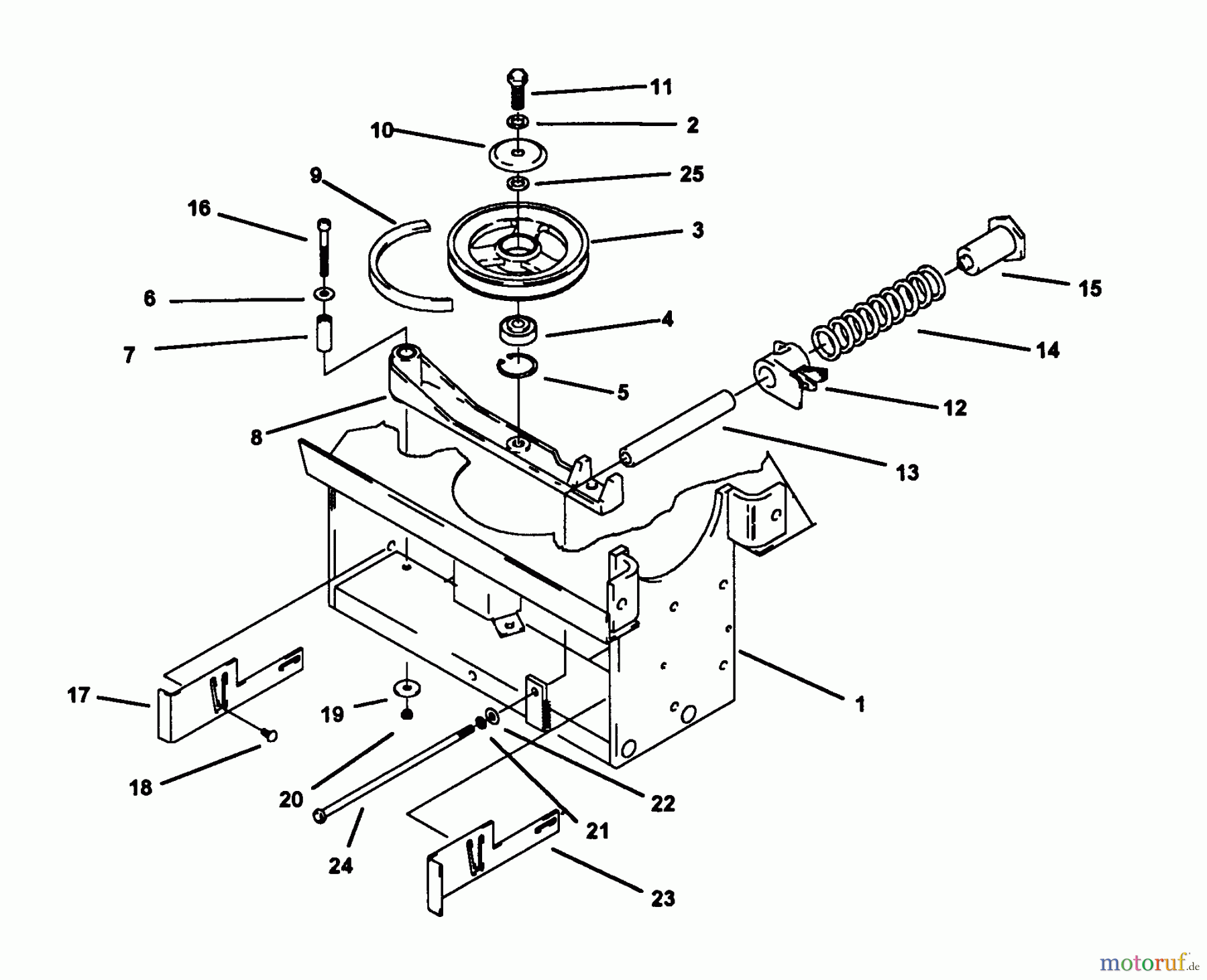 Snapper Nullwendekreismäher, Zero-Turn Z2205KV (80920) - Snapper 22 HP Zero-Turn Mower, Hydro Drive, ZTR Series 5 Motor Mount Assembly (Part 1)
