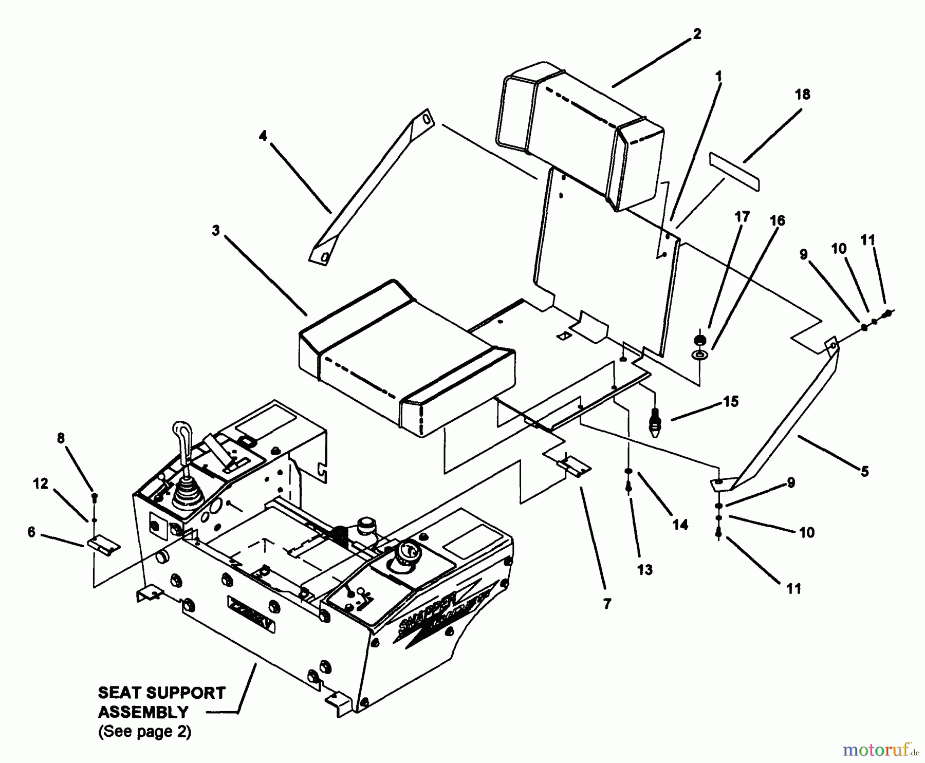 Snapper Nullwendekreismäher, Zero-Turn Z1805KV (80919) - Snapper 18 HP Zero-Turn Mower, Hydro Drive, ZTR Series 5 Seat Assembly