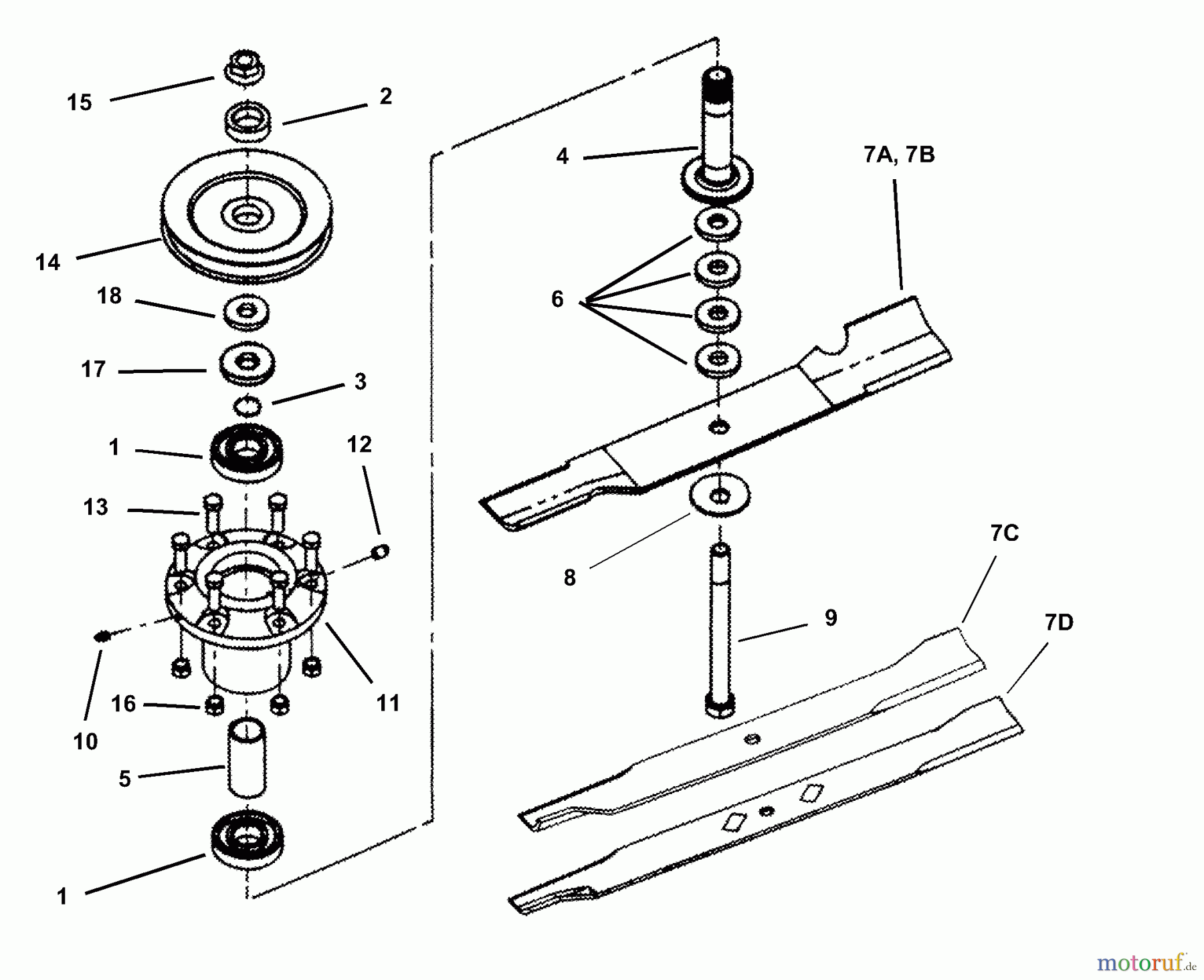 Snapper Nullwendekreismäher, Zero-Turn ZF2500KH (84409) - Snapper 25 HP Zero-Turn Mower, Out Front, Z-Rider Series 0 Cutter Housing Assembly