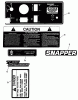 Snapper ZF2500KH (84409) - 25 HP Zero-Turn Mower, Out Front, Z-Rider Series 0 Ersatzteile Decals (Part II)