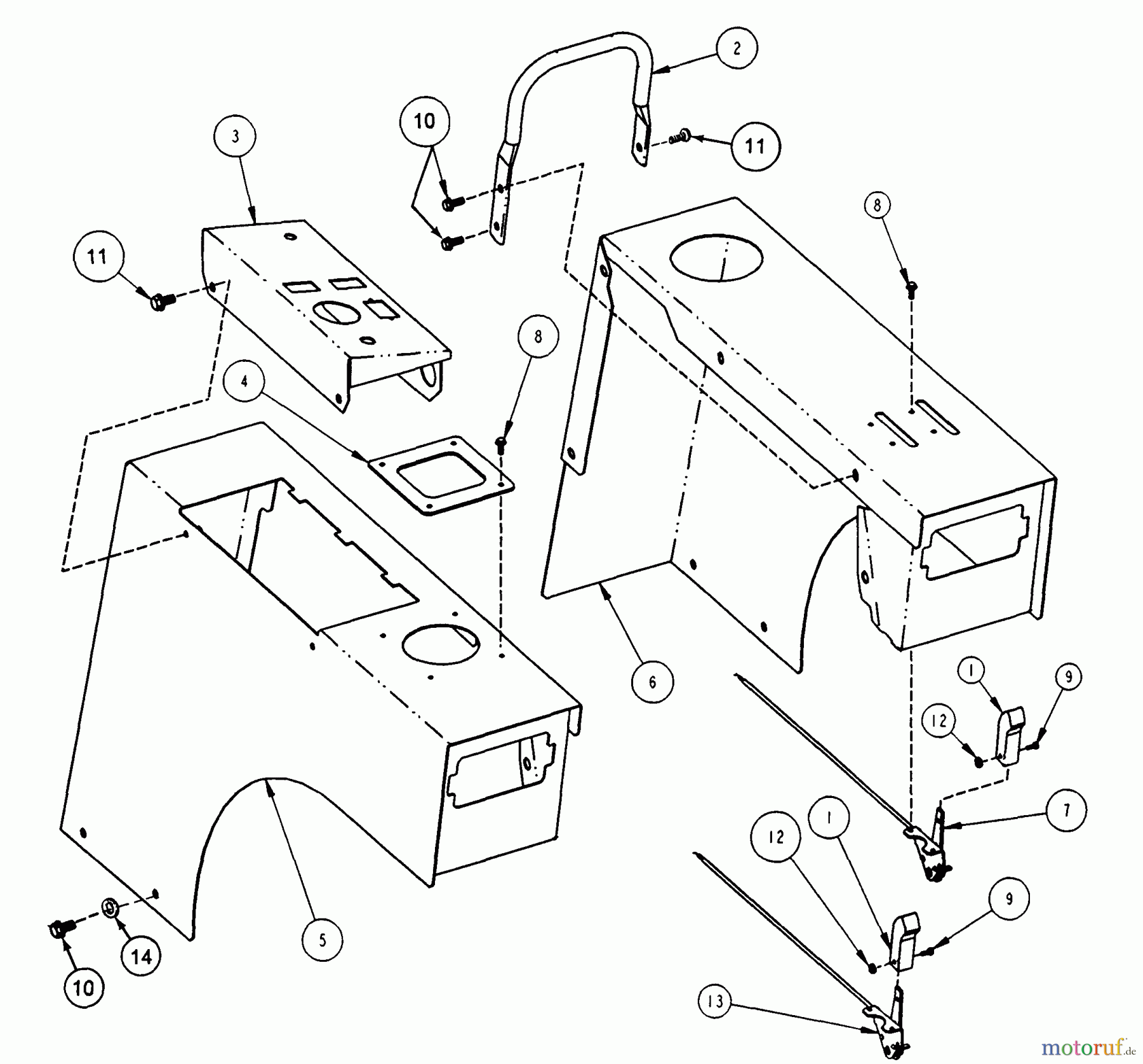 Snapper Nullwendekreismäher, Zero-Turn ZF2500K (82517) - Snapper 25 HP Zero-Turn Mower, Out Front, Z-Rider Series 0 Fender/Control Cable Assembly