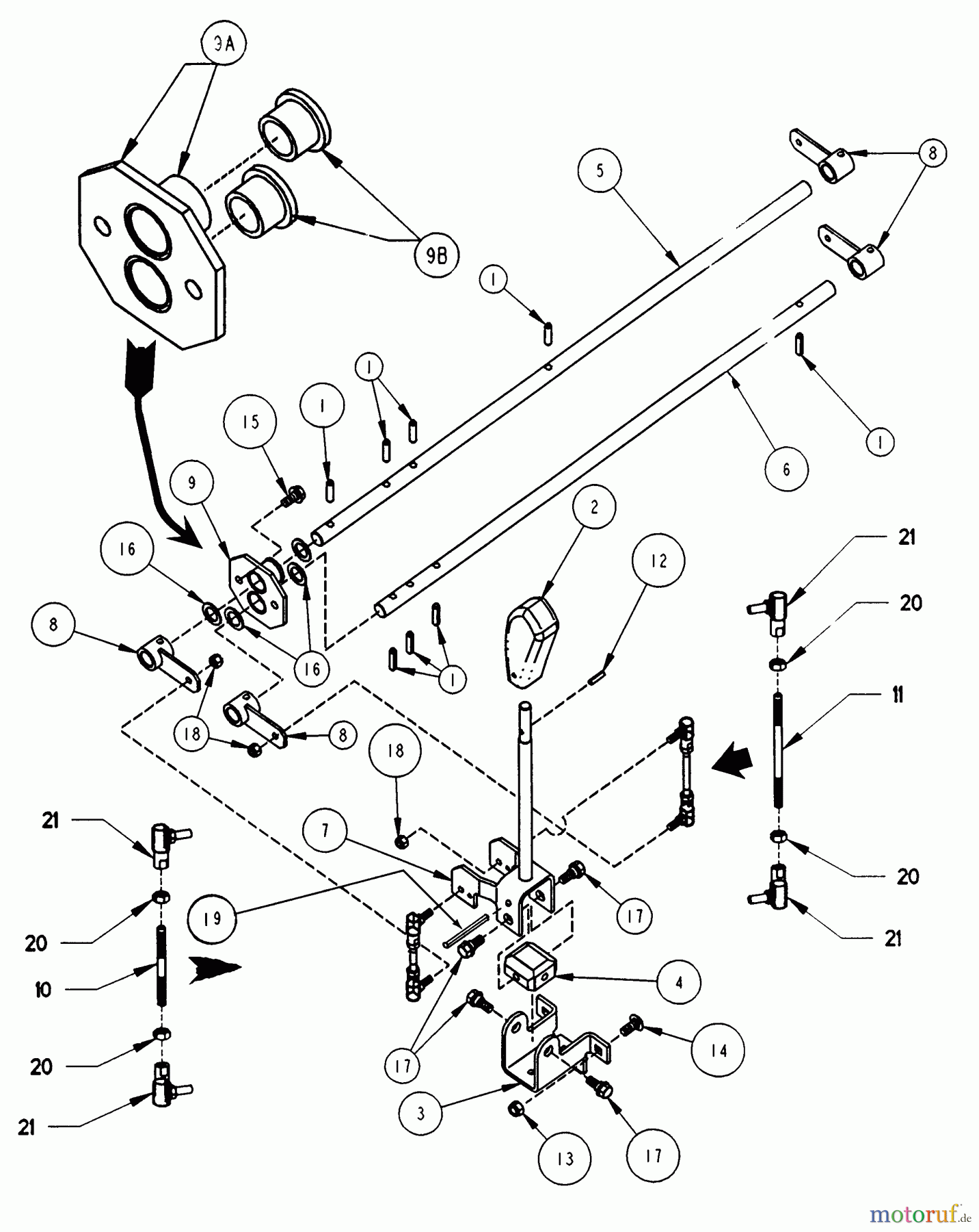 Snapper Nullwendekreismäher, Zero-Turn ZF2500K (82517) - Snapper 25 HP Zero-Turn Mower, Out Front, Z-Rider Series 0 Joystick Control Assembly