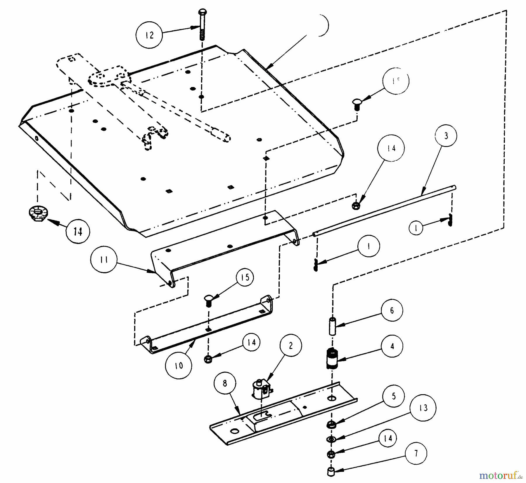 Snapper Nullwendekreismäher, Zero-Turn ZF2500KH (84409) - Snapper 25 HP Zero-Turn Mower, Out Front, Z-Rider Series 0 Seat Support Assembly