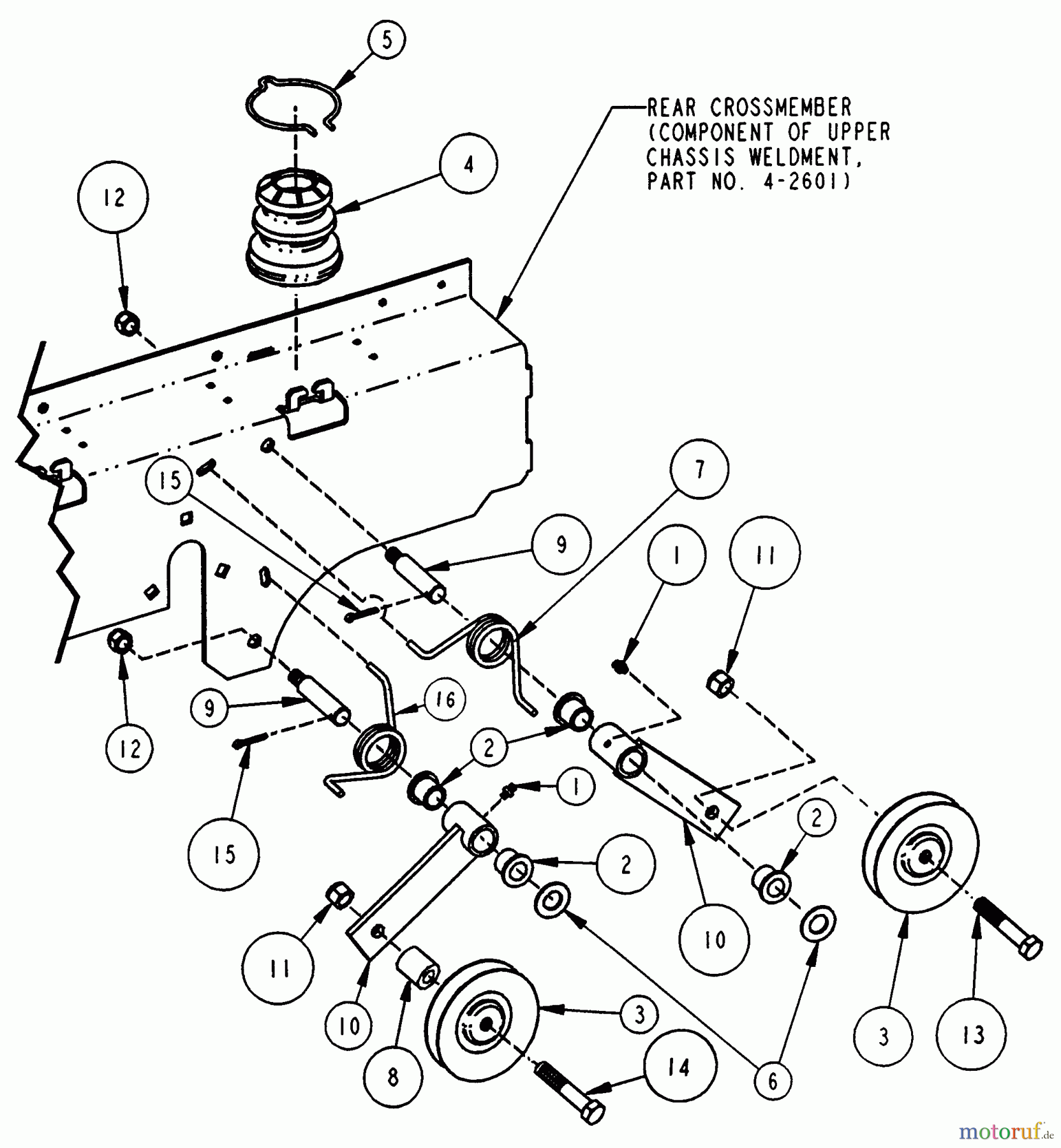 Snapper Nullwendekreismäher, Zero-Turn ZF2500K (82517) - Snapper 25 HP Zero-Turn Mower, Out Front, Z-Rider Series 0 Traction Drive Idler Assembly