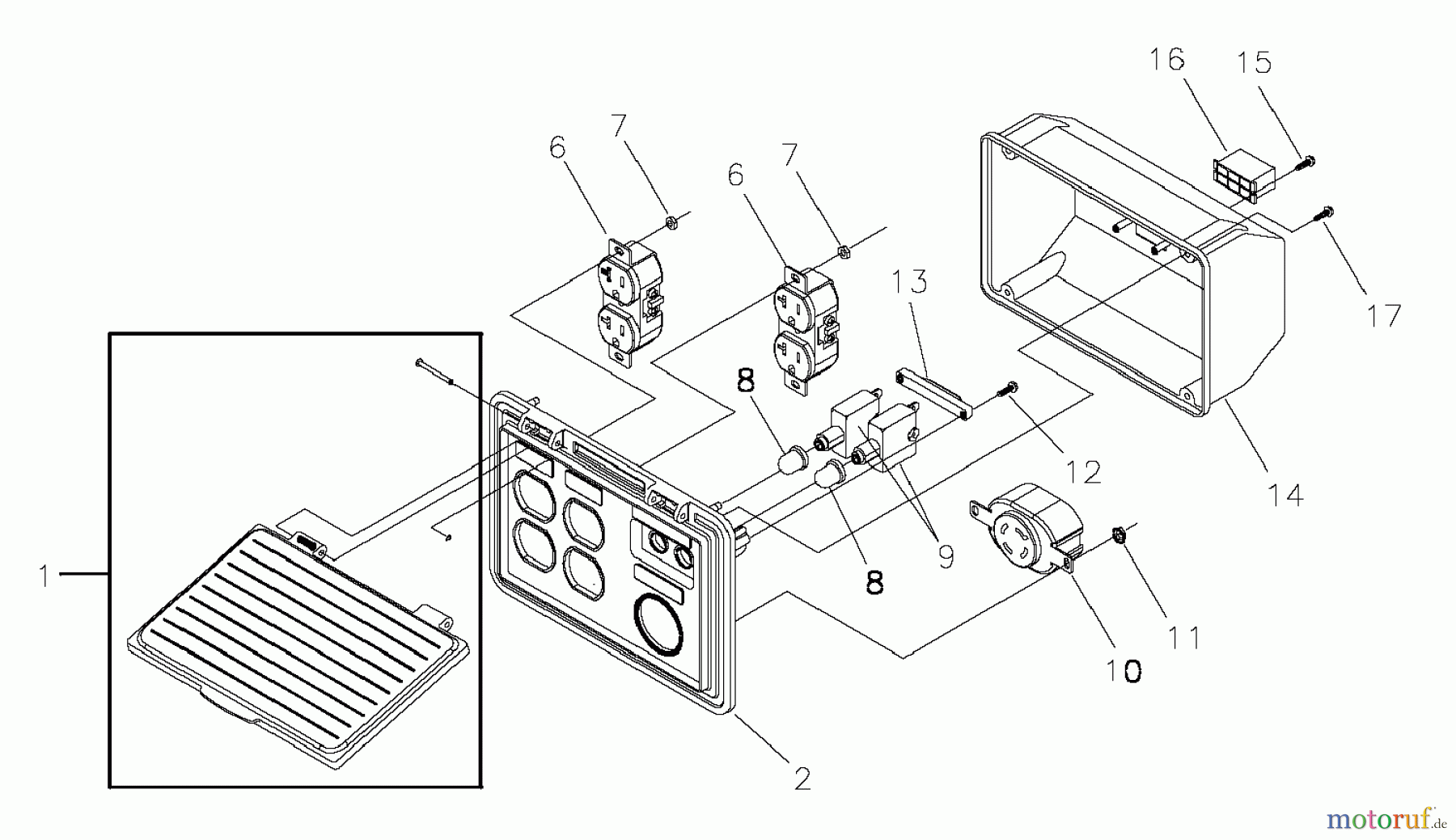  Snapper Sonstiges G35000 (030214) - Snapper 3500 Watt Generator, 6.5 HP CONTROL PANEL