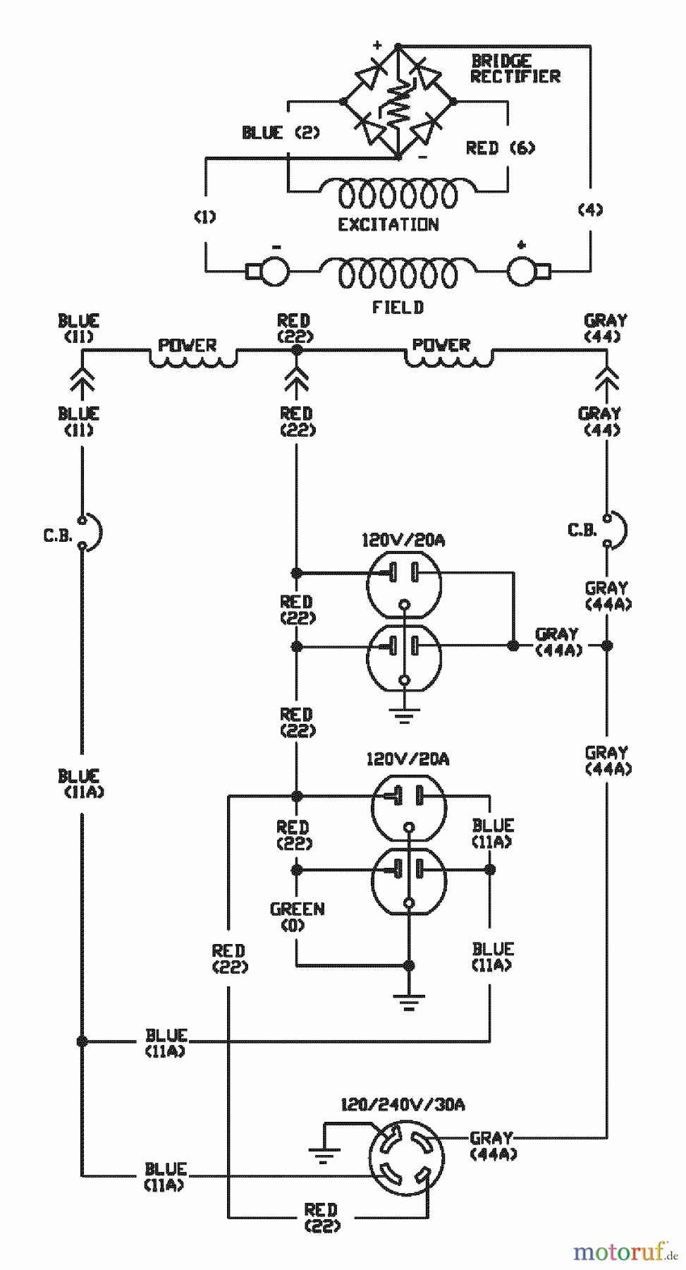  Snapper Sonstiges G55000 (1668-0) - Snapper 5500 Watt Generator, 10 HP GENERATOR SCHEMATIC