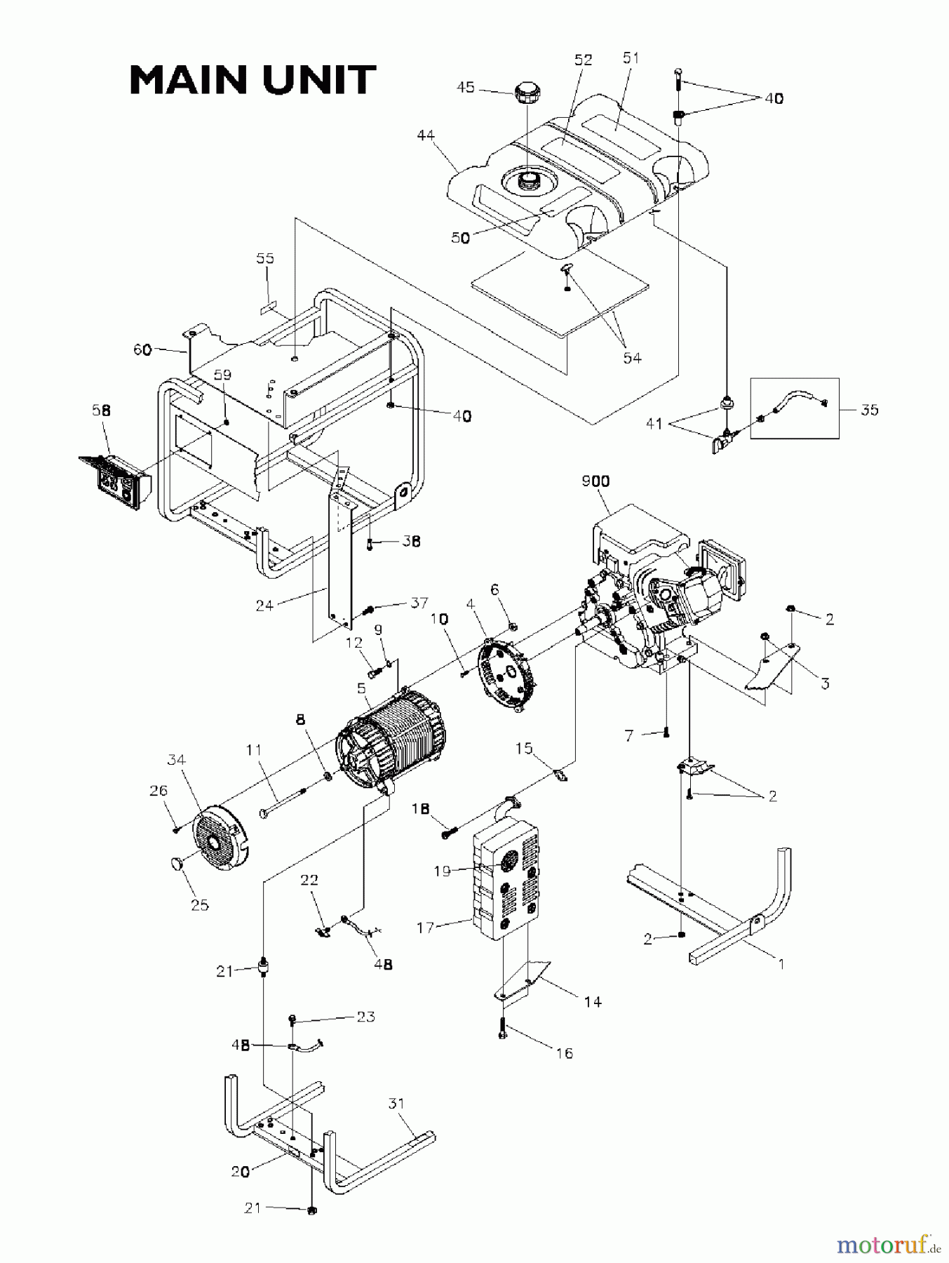  Snapper Sonstiges G56000 (030215-1) - Snapper 5600 Watt Generator, 10 HP GENERATOR MAIN UNIT