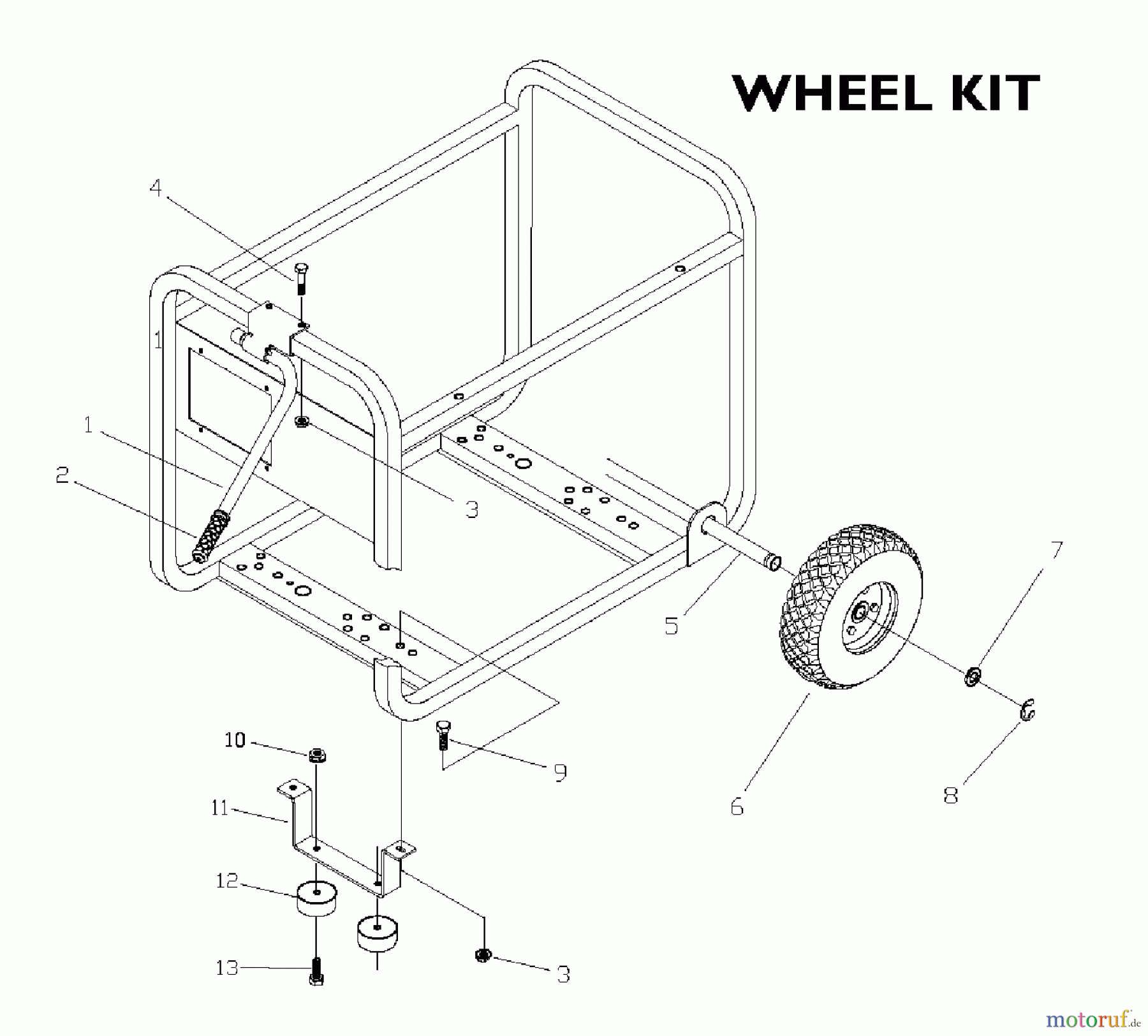 Snapper Sonstiges G56000 (030215-1) - Snapper 5600 Watt Generator, 10 HP WHEEL KIT