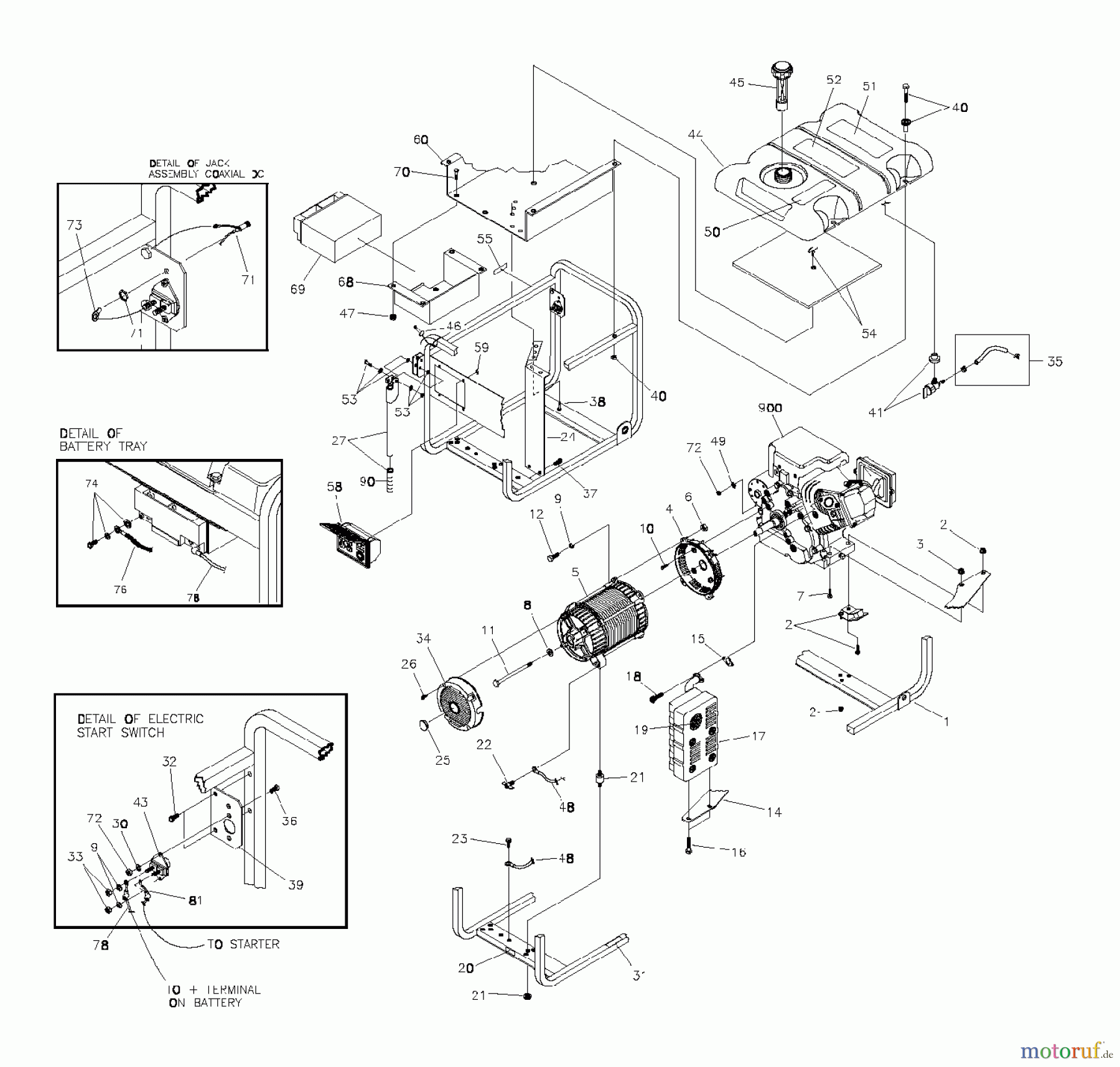 Snapper Sonstiges G62000 (030216) - Snapper 6200 Watt Generator, 11 HP GENERATOR MAIN UNIT