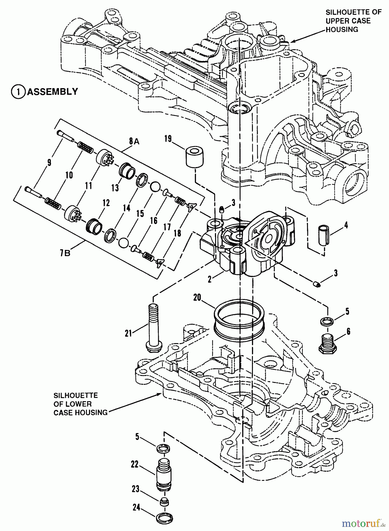 Snapper Sonstiges K55 - Snapper Tuff Torq Hydrostatic Transaxle Center Case Assembly