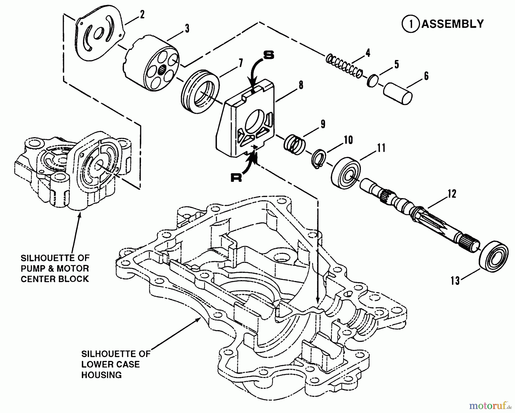 Snapper Sonstiges K55 - Snapper Tuff Torq Hydrostatic Transaxle Motor Shaft Assembly