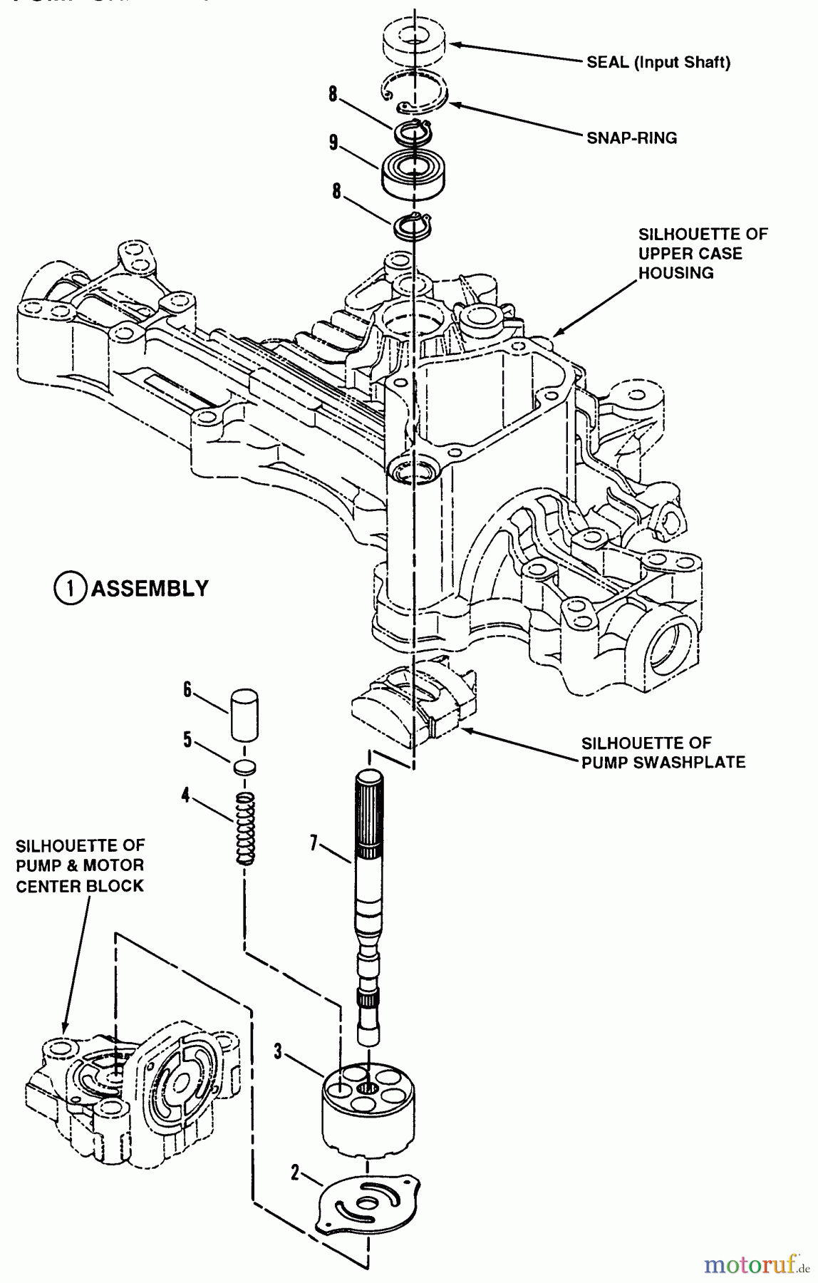 Snapper Sonstiges K55 - Snapper Tuff Torq Hydrostatic Transaxle Pump Shaft Assembly