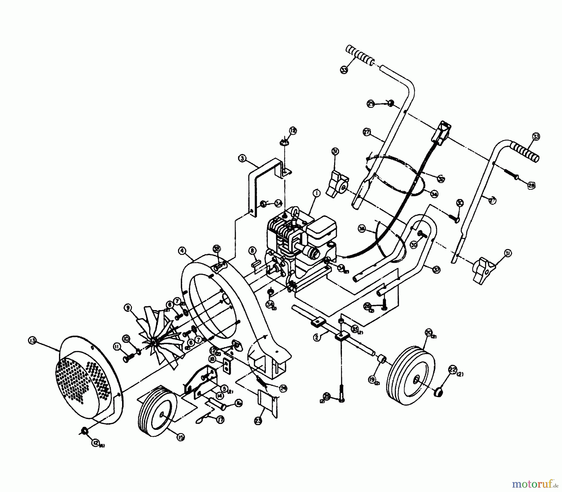  Snapper Sonstiges SLB514H - Snapper Walk-Behind Leaf Blower, 5 HP General Assembly