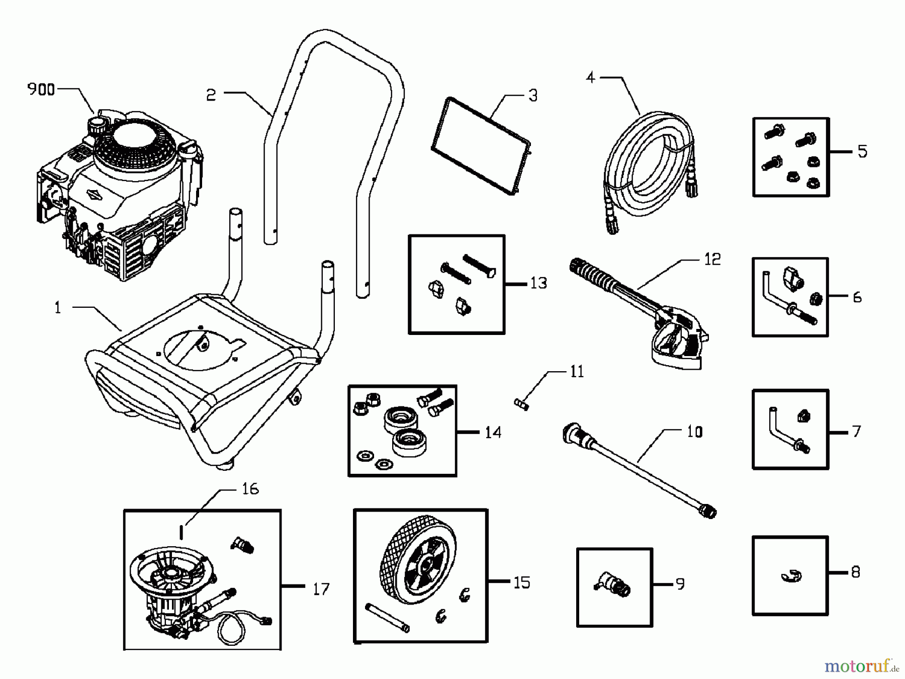  Snapper Hochdruckreiniger PW24500 (020229, 85908) - Snapper Pressure Washer, 2 GPM, 6.5 HP PRESSURE WASHER MAIN UNIT