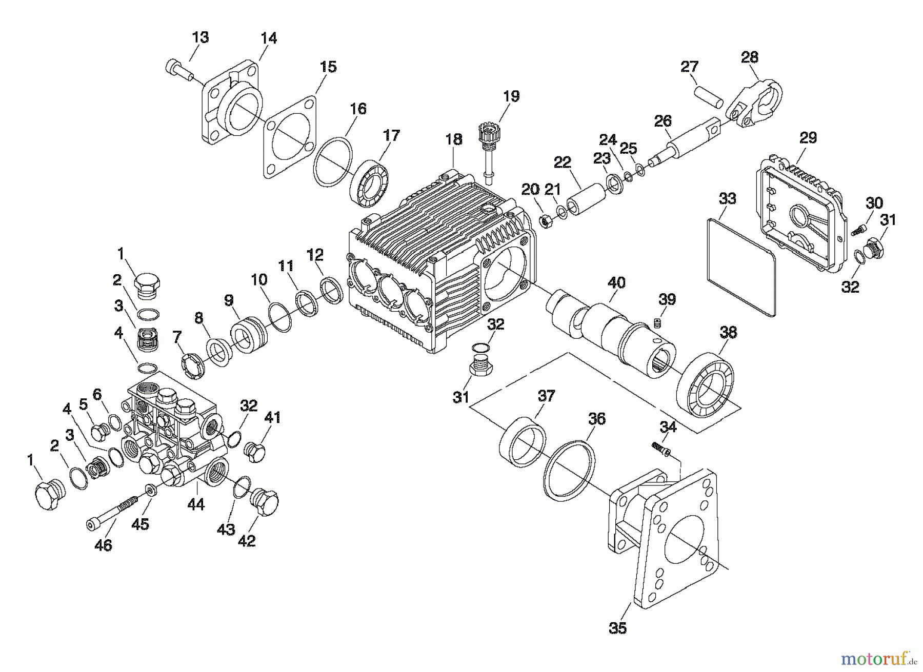 Snapper Hochdruckreiniger PW35000 (1662-0) - Snapper Pressure Washer 4 GPM PRESSURE WASHER PUMP