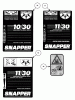 Snapper 10305E - 30" Snowthrower, 10 HP, Two-Stage Large Frame, Series 5 Ersatzteile Decals (Part 3)