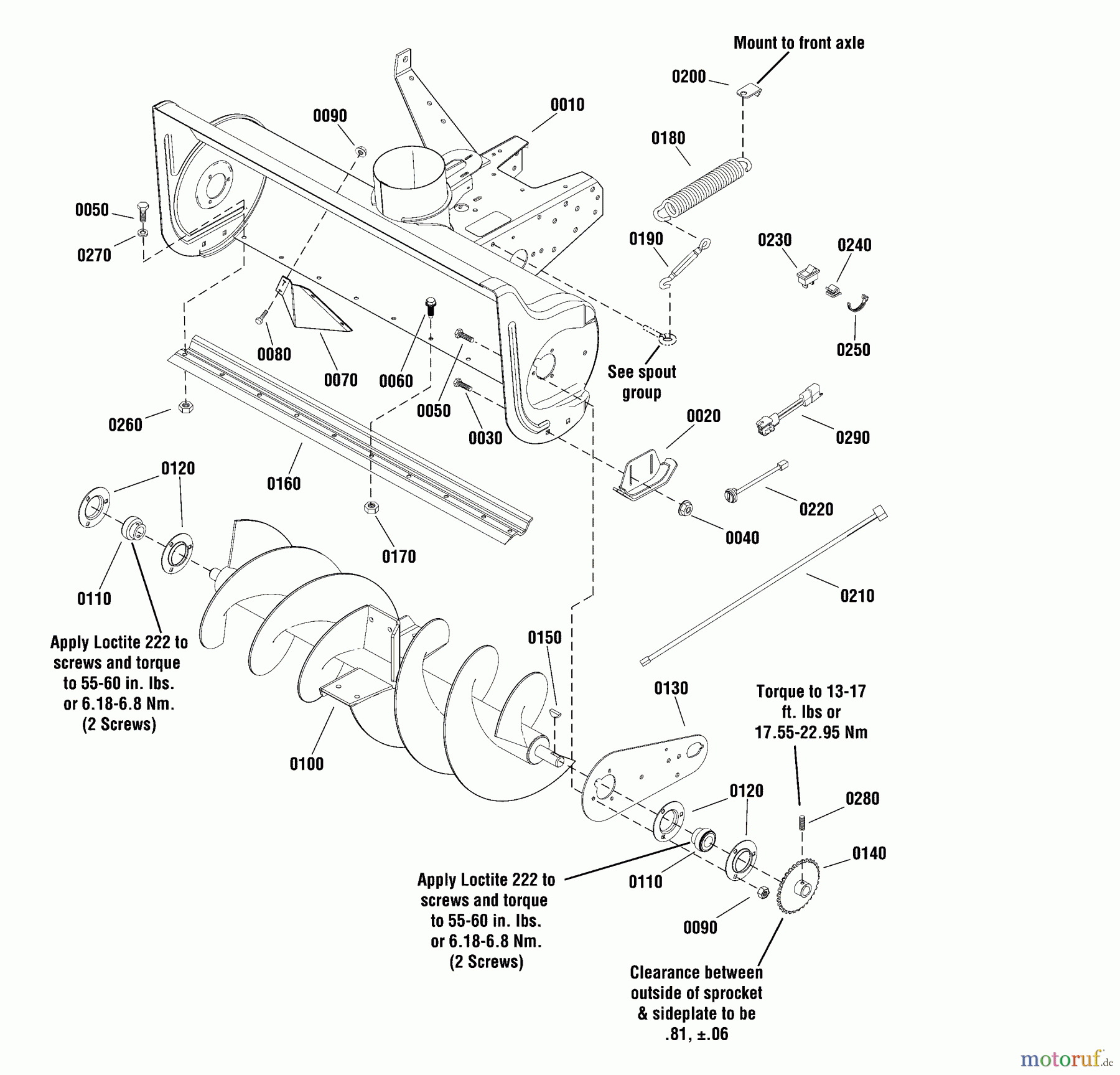Snapper Schneefräsen 1696423-00 - Snapper Snowthrower, Single Stage, 42