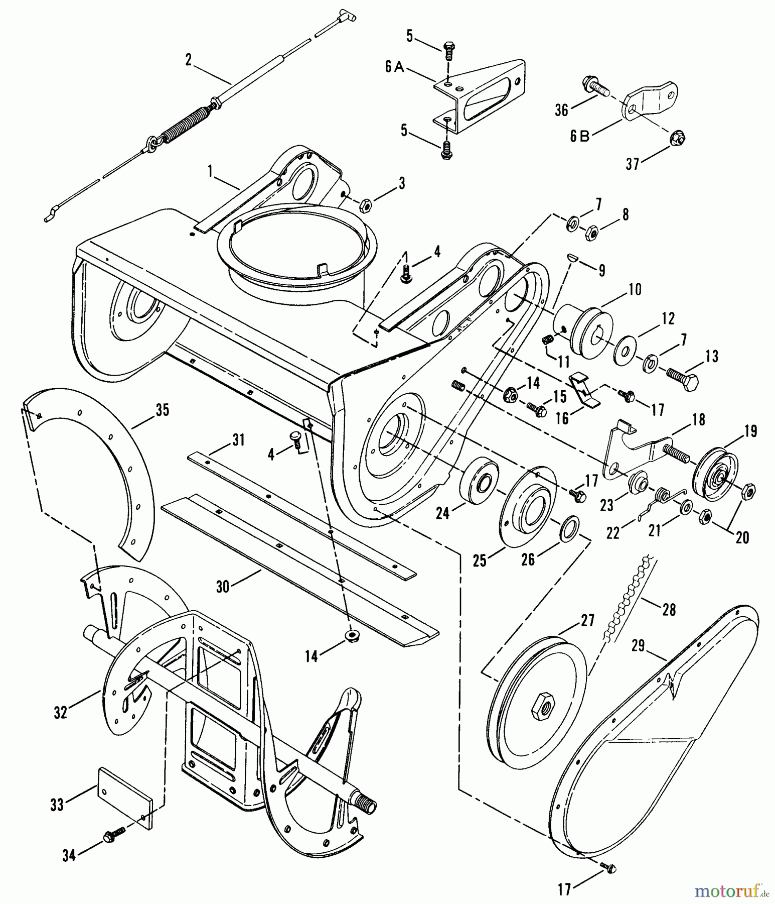Snapper Schneefräsen C3203 (82467) - Snapper Snowthrower, Single Stage, Series 3 Collector Housing, Belts, Pulleys, Auger