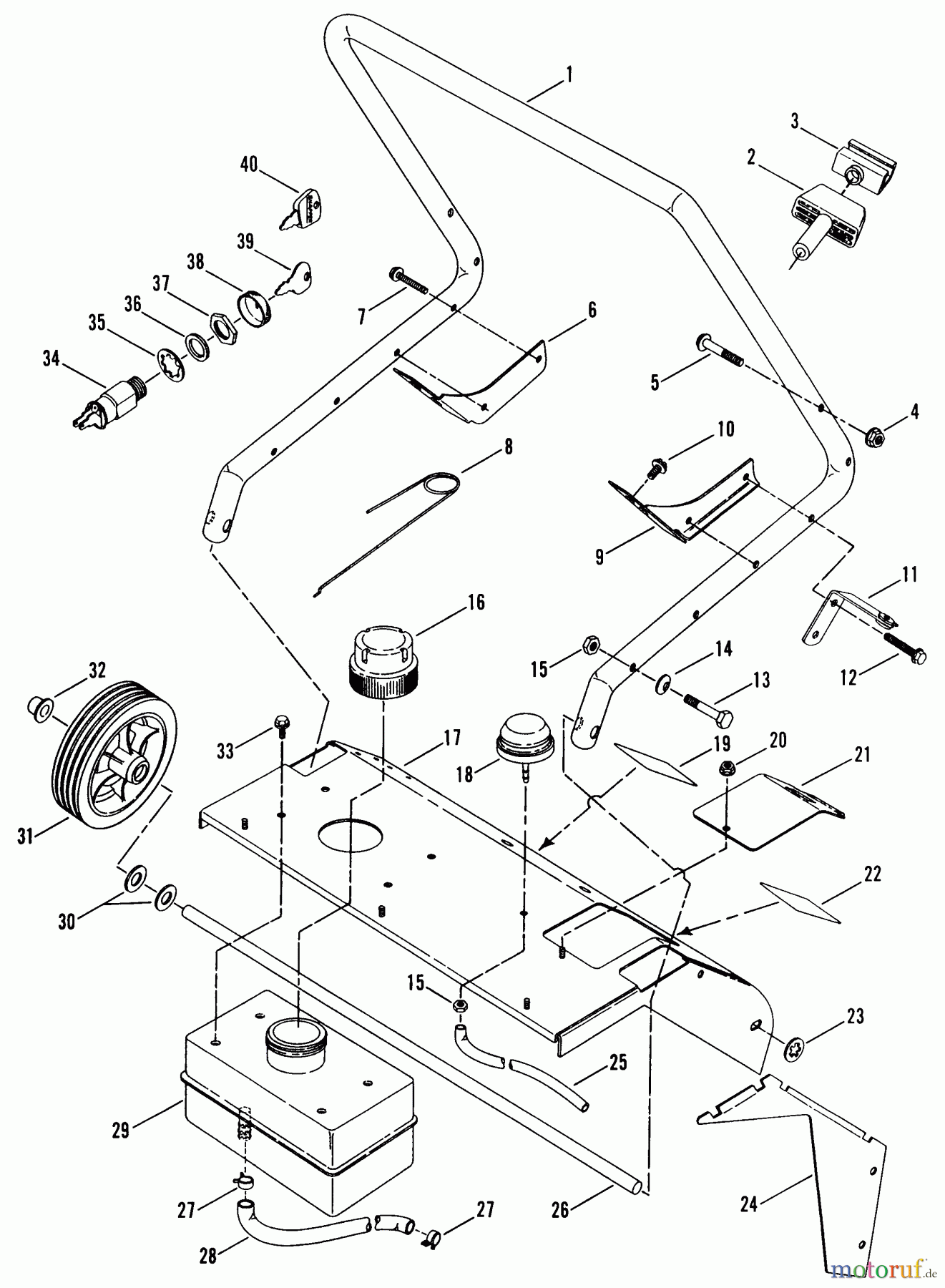 Snapper Schneefräsen C3203 (82467) - Snapper Snowthrower, Single Stage, Series 3 Control Panel, Lower Handle