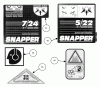 Snapper I6223 - 22" Snowthrower, 6 HP, Two Stage, Intermediate Frame, Series 3 Ersatzteile Decals (Part 2)