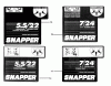 Snapper I7244 - 24" Snowthrower, 7 HP, Two Stage, Intermediate Frame, Series 4 Ersatzteile Decals (Part 2)