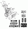 Snapper I924EX (1696009) - 24" Snowthrower, 9 HP, Two Stage Intermediate Ersatzteile Decals Group