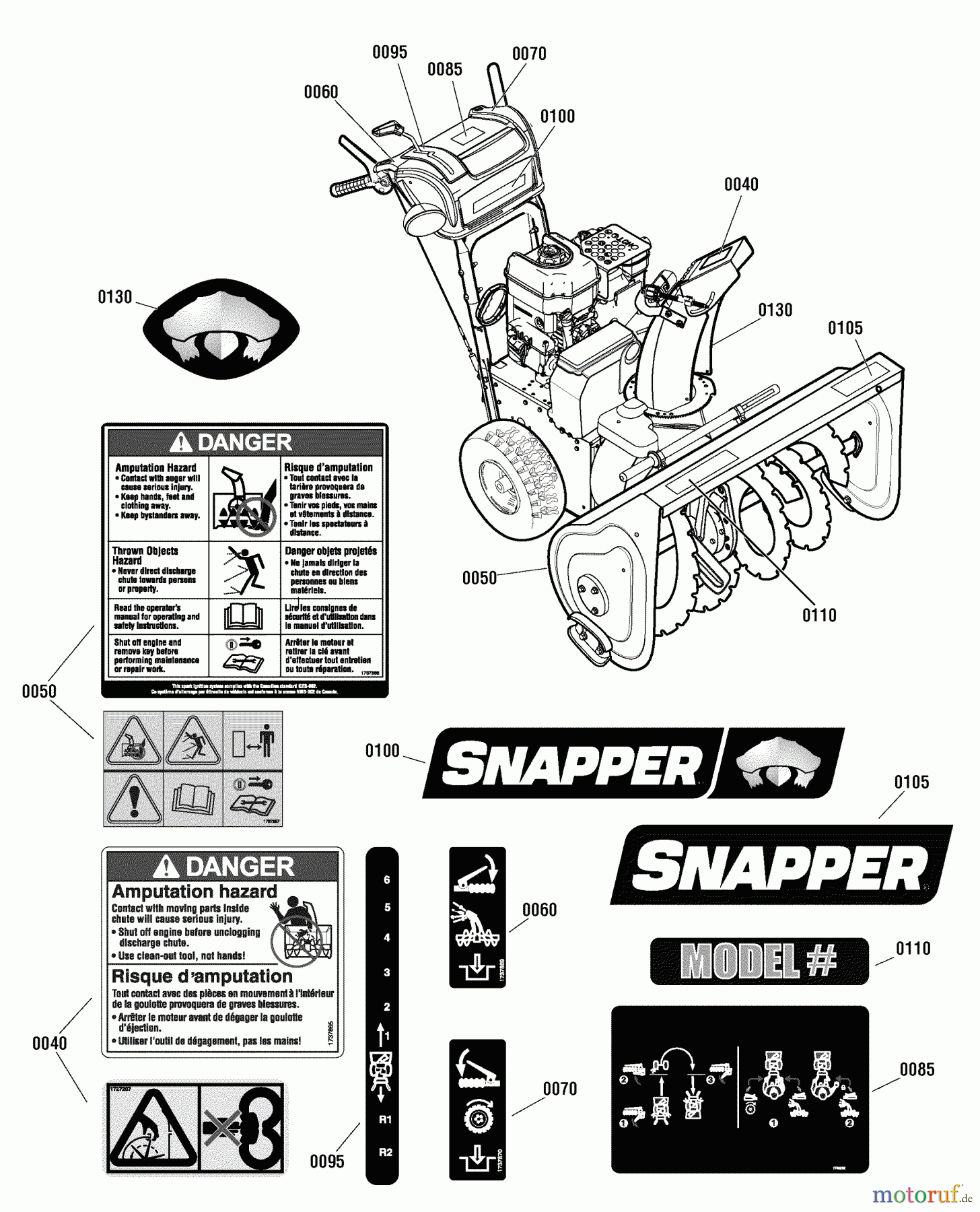 Snapper Schneefräsen L1226E (1696004) - Snapper 26