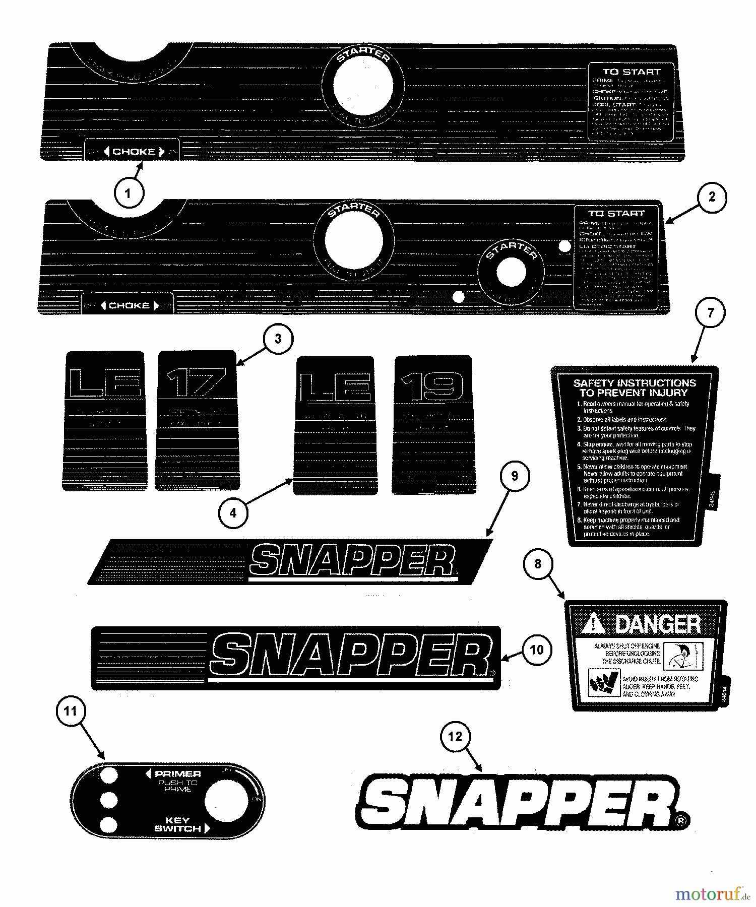 Snapper Schneefräsen LE3190E (84561) - Snapper 19
