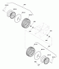 Snapper M924E (1695678) - 24" Snowthrower, 9.0 HP, Intermediate Frame (2009) Ersatzteile Wheel & Tire Group - 2 Pin