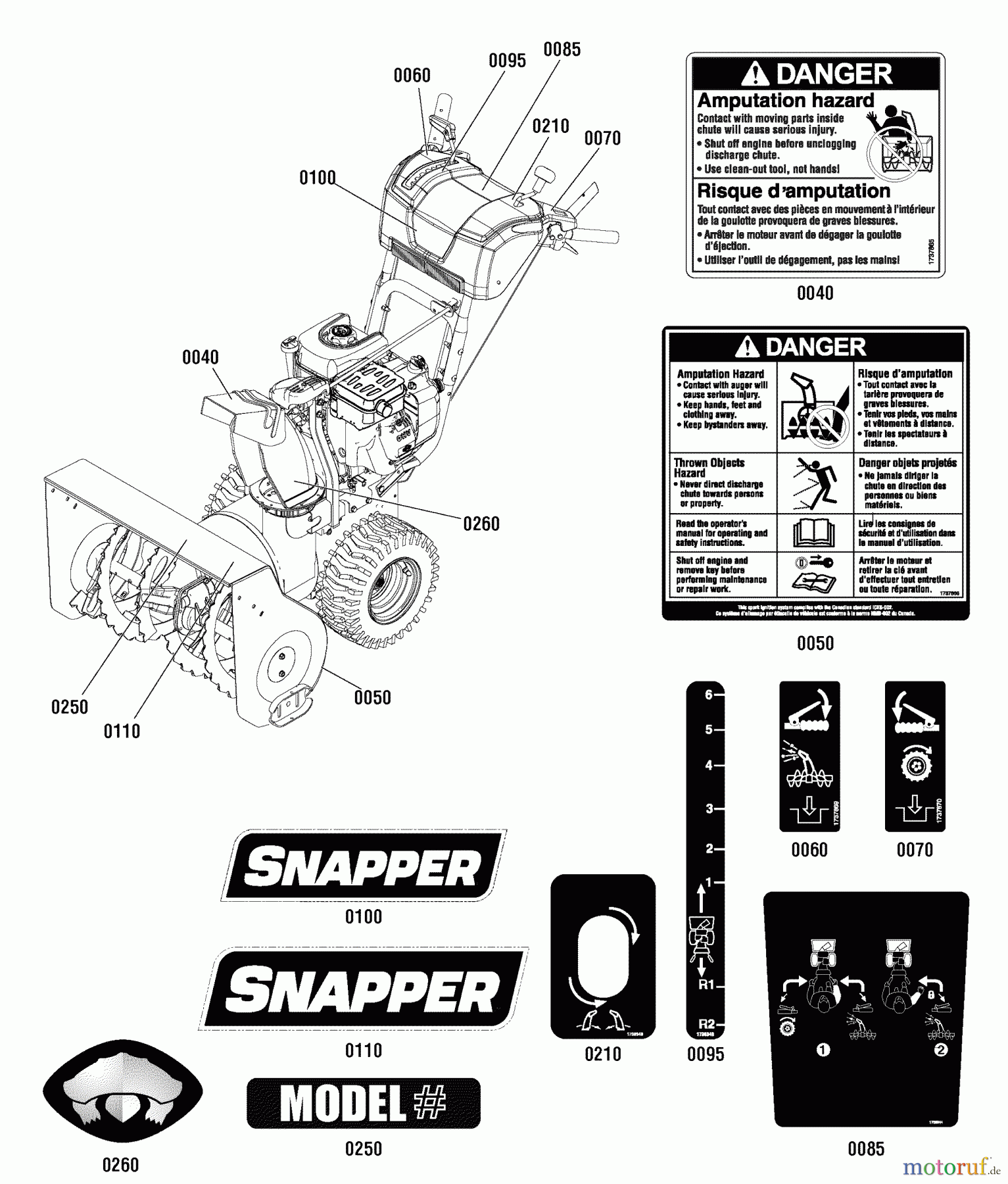 Snapper Schneefräsen M924E (1696000) - Snapper 24