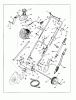 Snapper SS5201R (7085663) - 20" Snowthrower, 5 HP, Single Stage, Series 1 Ersatzteile Frame, Handle, & Engine Group