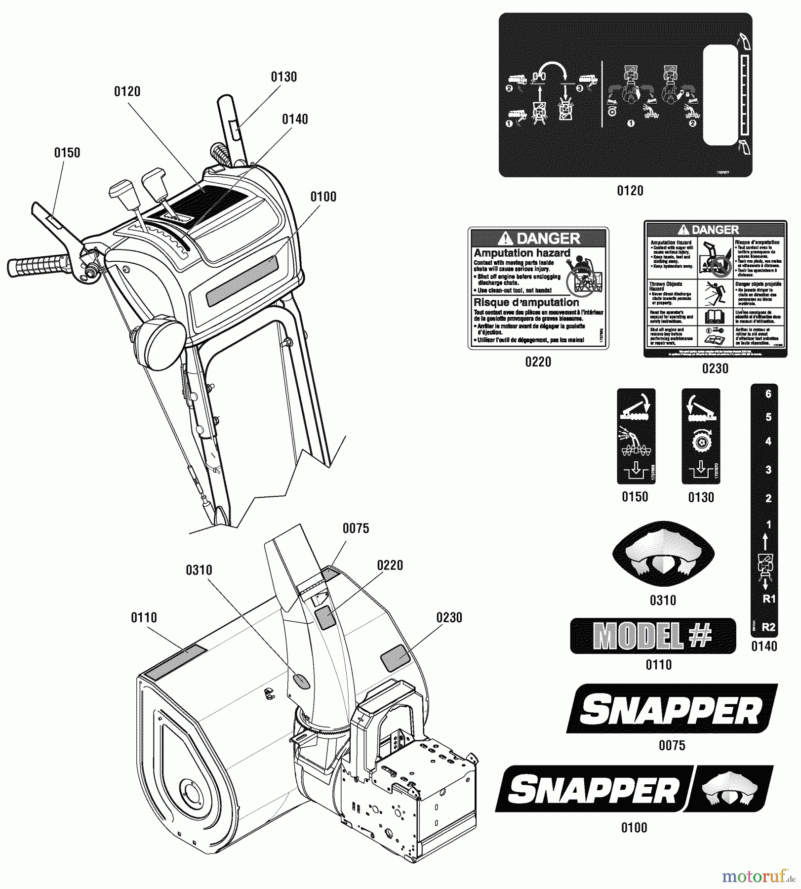 Snapper Schneefräsen XL1738E (1696007) - Snapper 38