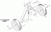 Snapper 500T (80449) - Front Tine Tiller, 5 HP, Series 0 Ersatzteile Transport Wheels & Arms