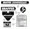 Snapper EICFR5004B (84641) - 16.5" Intermediate Rear Tine Tiller (F&CR), 5 HP, Series 4 Ersatzteile DECALS