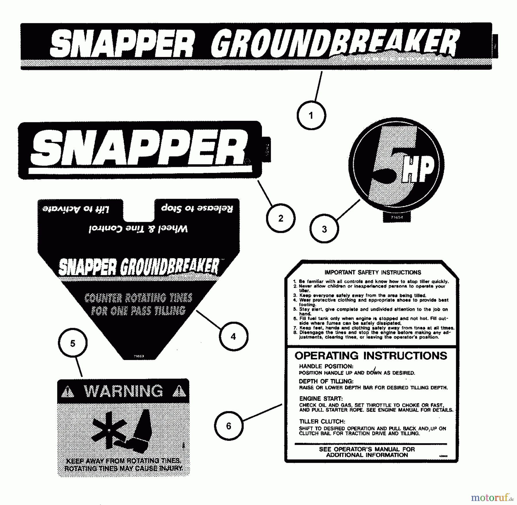 Snapper Motorhacken und Kultivierer IR5003B (84237) - Snapper 16.5