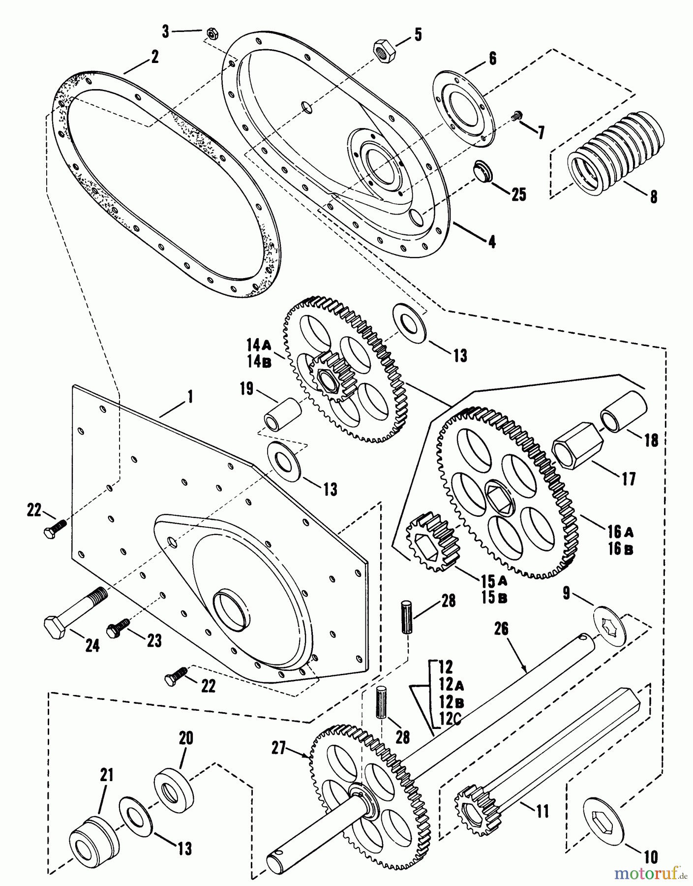 Snapper Motorhacken und Kultivierer R5000 - Snapper Rear Tine Tiller, 5 HP, Series 0 59670: Left Frame Components