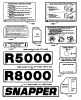 Snapper R5001 - Rear Tine Tiller, 5 HP, Series 1 Ersatzteile Decals