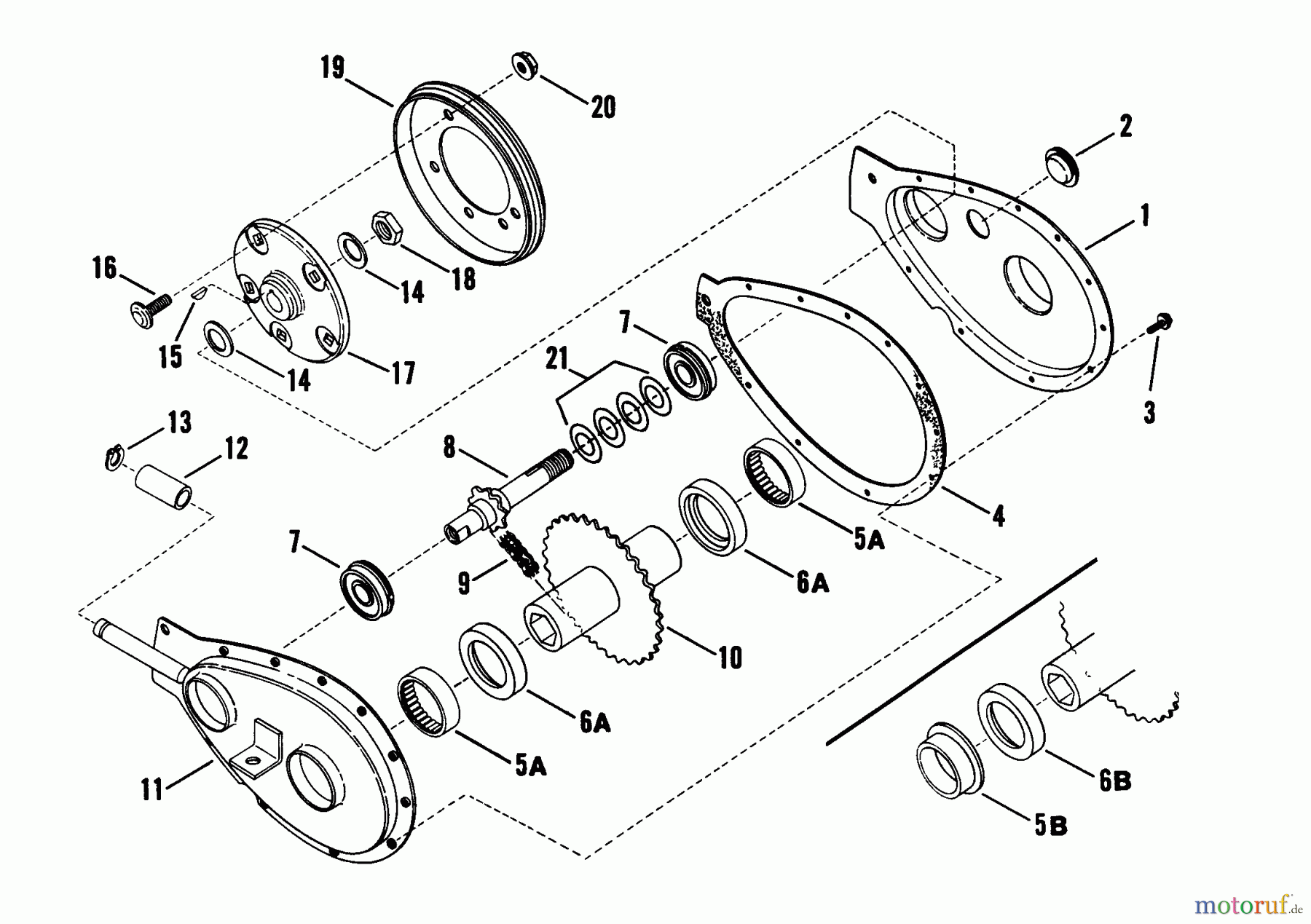 Snapper Motorhacken und Kultivierer R8001 - Snapper Rear Tine Tiller, 8 HP, Series 1 Primary Chain Case