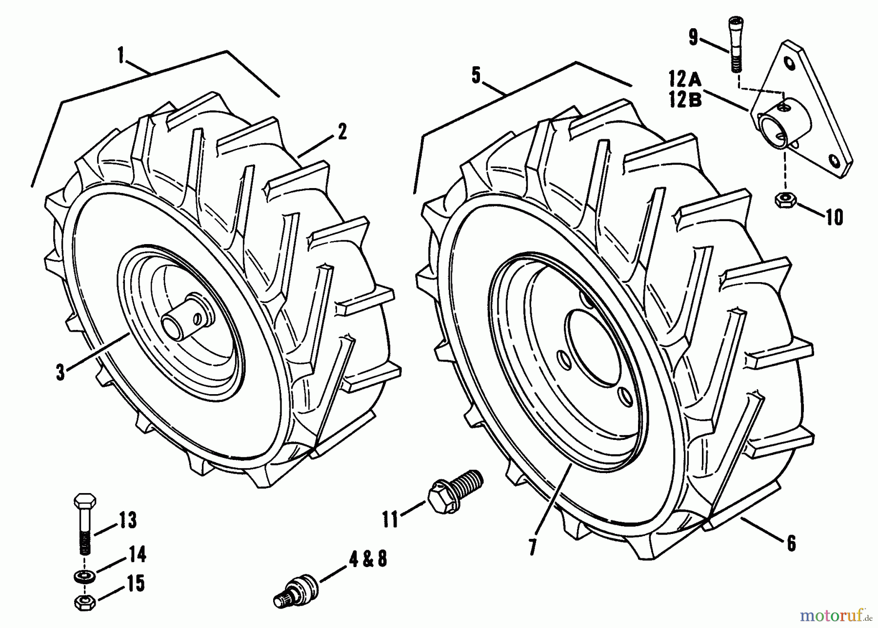 Snapper Motorhacken und Kultivierer R8001 - Snapper Rear Tine Tiller, 8 HP, Series 1 Wheels, Tires, Rims